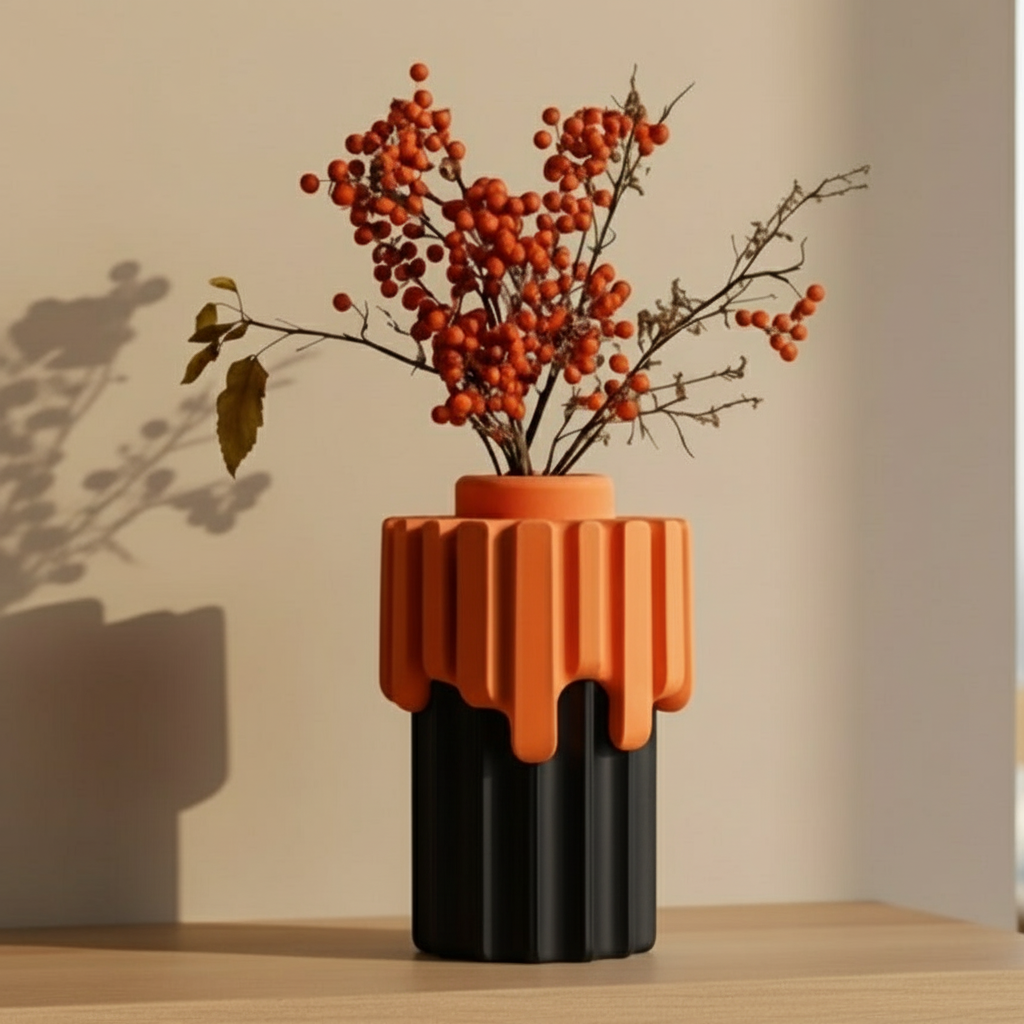 Molten Vase - 3D Printed Beauty for Bold Home Decor