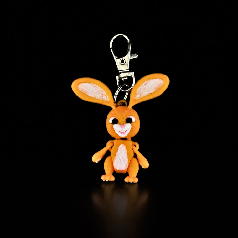 Orange bunny keychain keychain