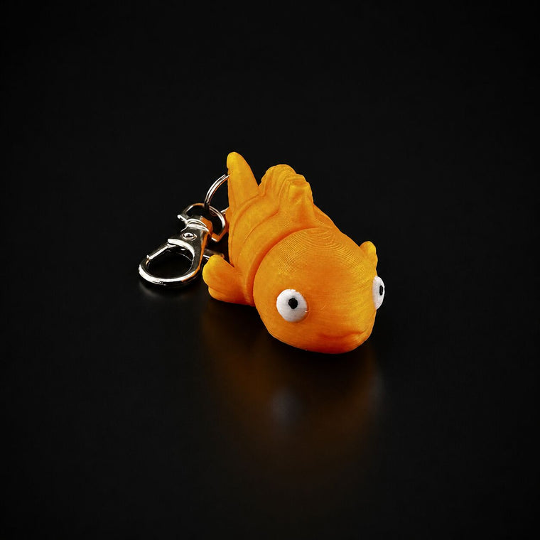 Orange fish keychain keychain