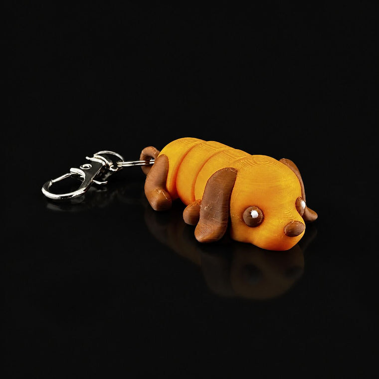 Orange puppy keychain keychain