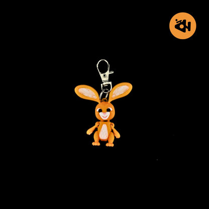 Orange bunny keychain