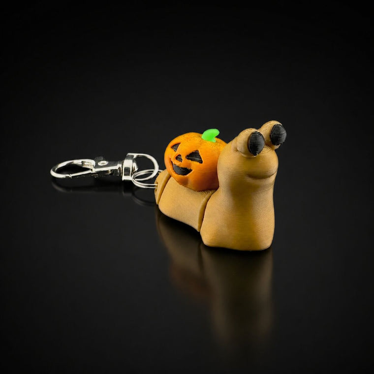 Pumpkin snail keychain keychain