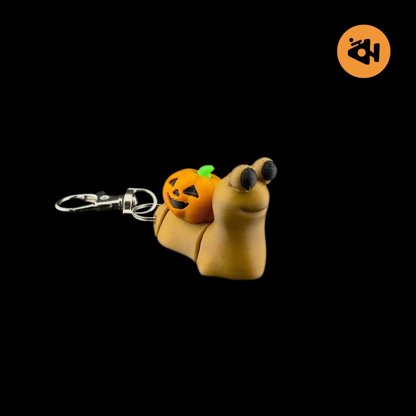 Pumpkin snail keychain