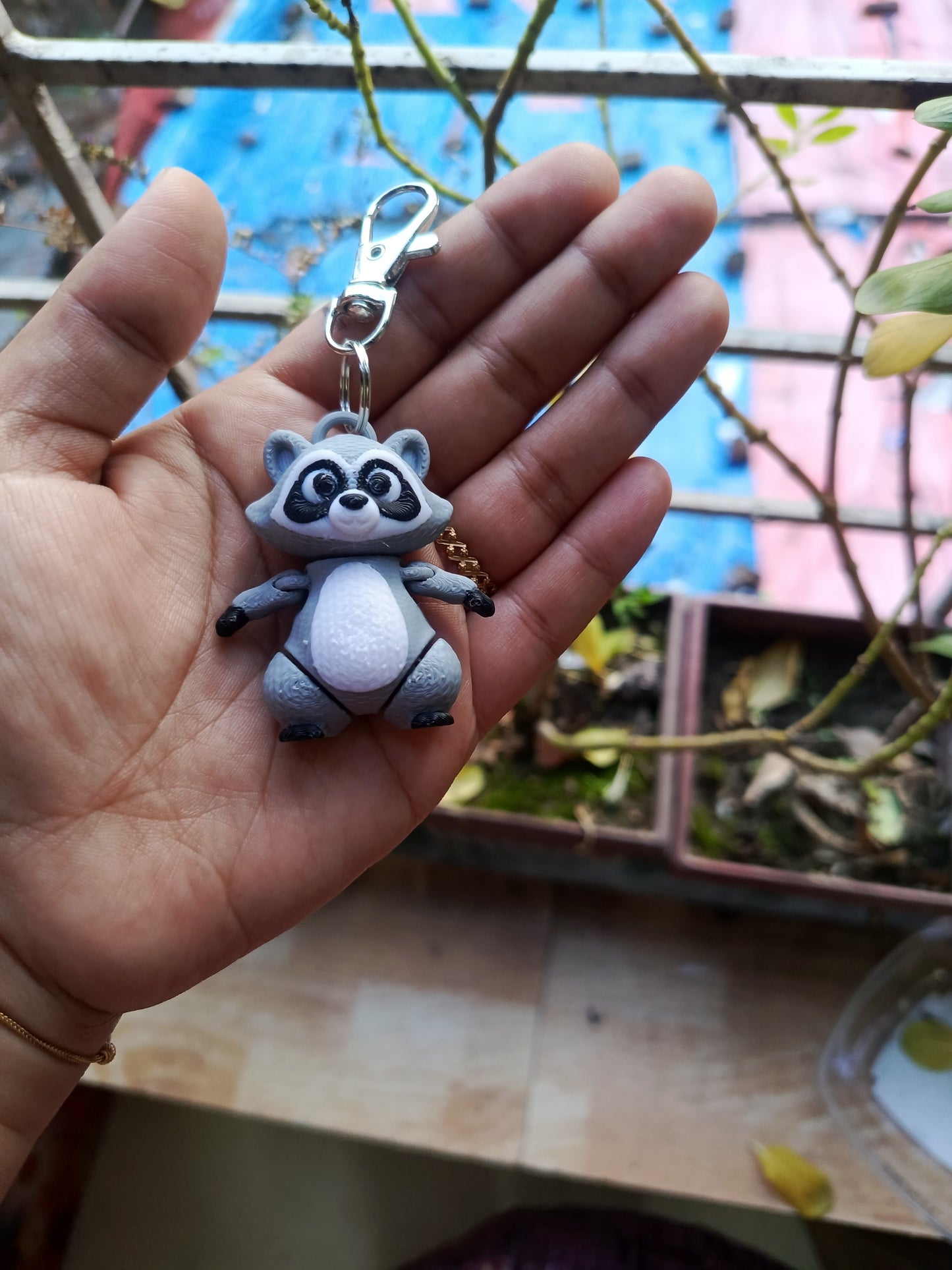 Raccoon keychain