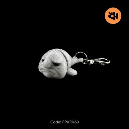 Moody fish keychain