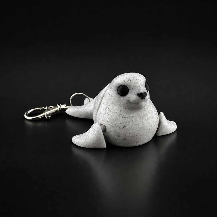Seal pup keychain