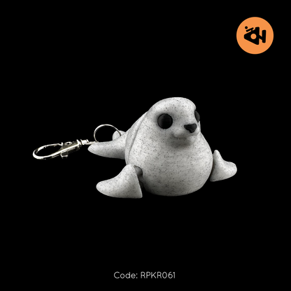 Seal pup keychain