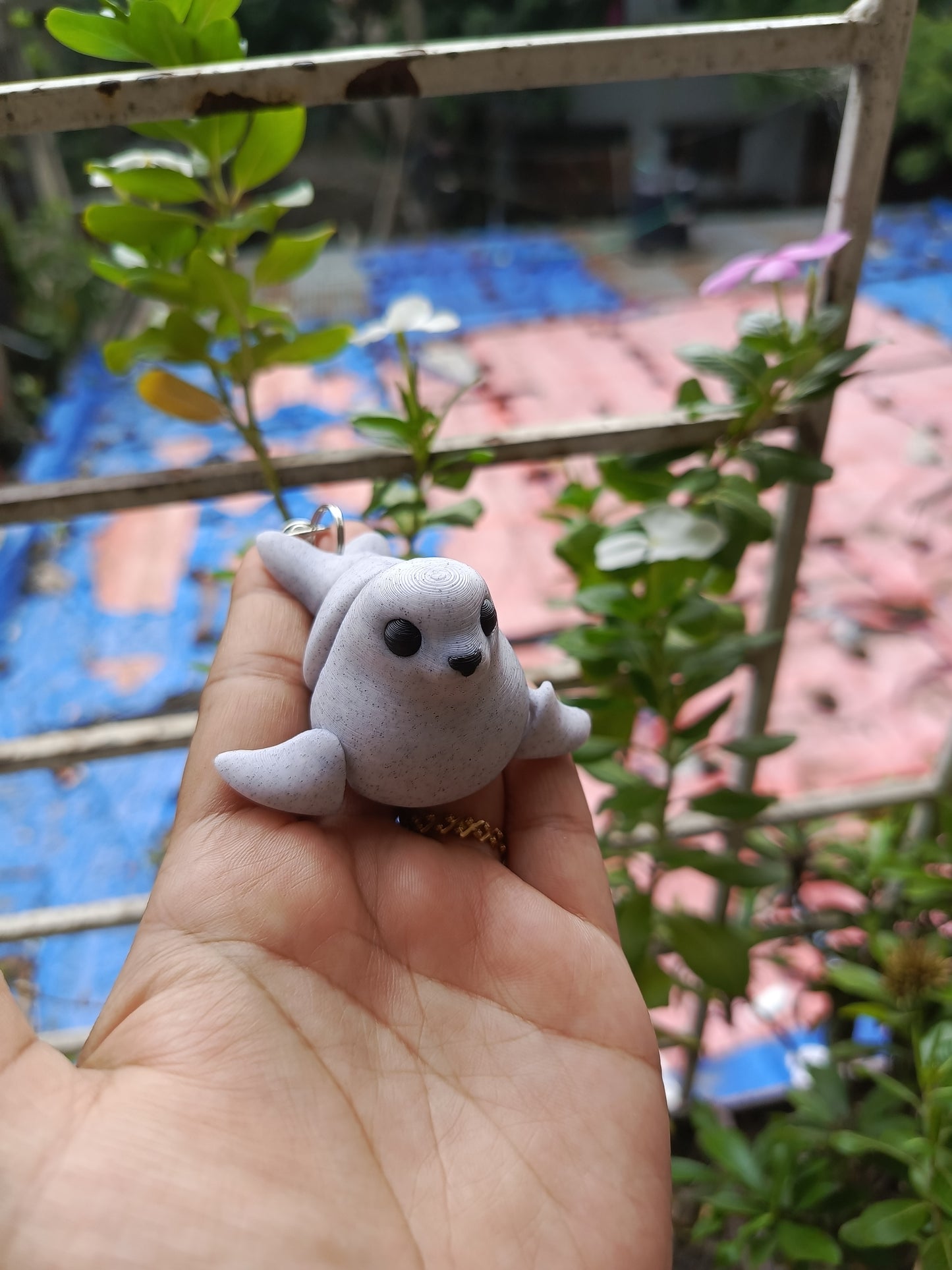 Seal pup keychain