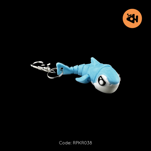 Blue shark keychain