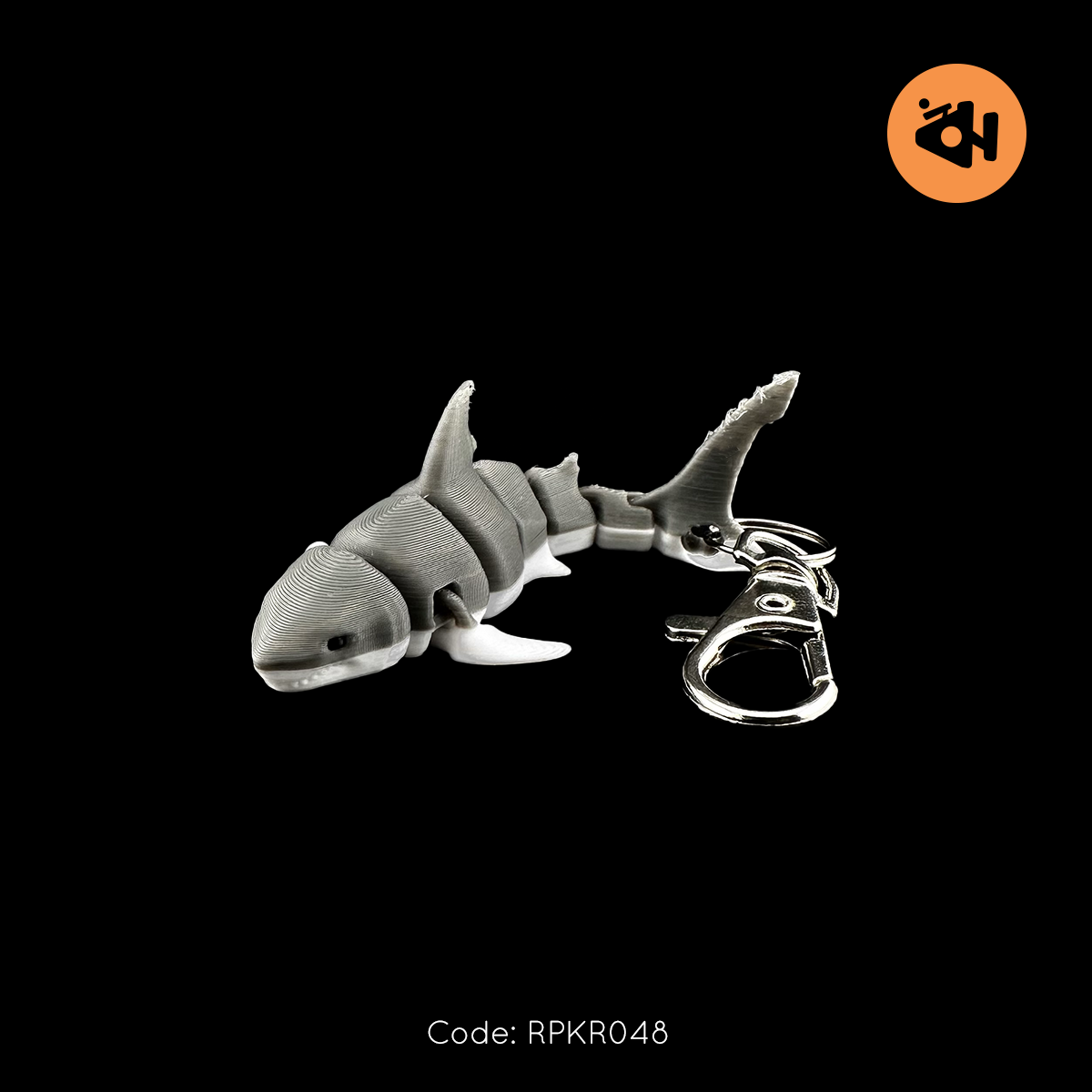 Gray shark keychain