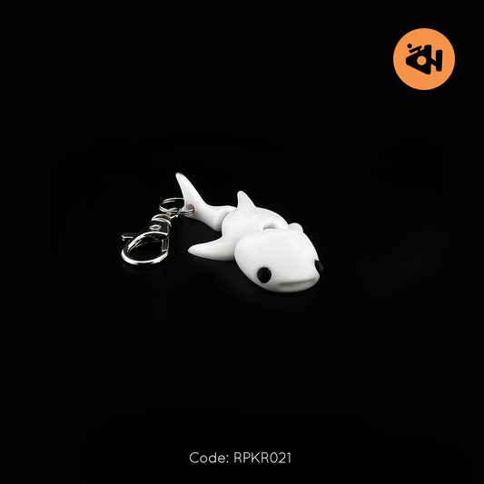 Shark, white, keychain