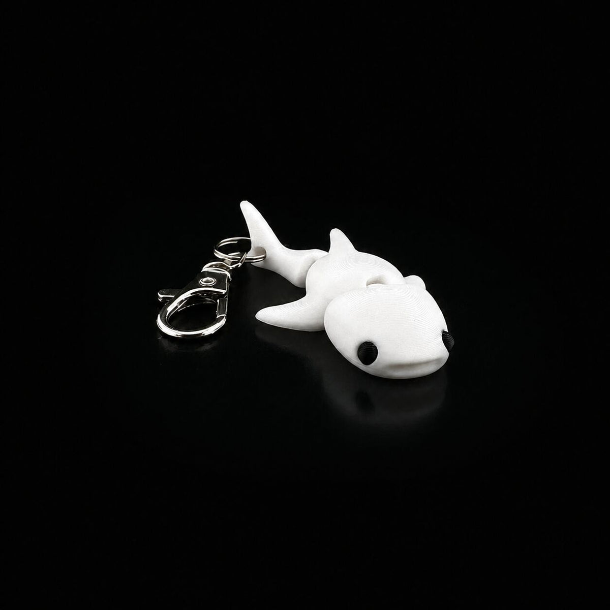 Shark, white, keychain
