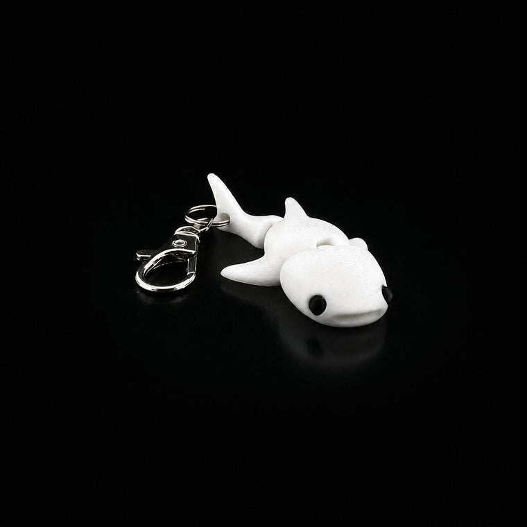 Shark, white, keychain