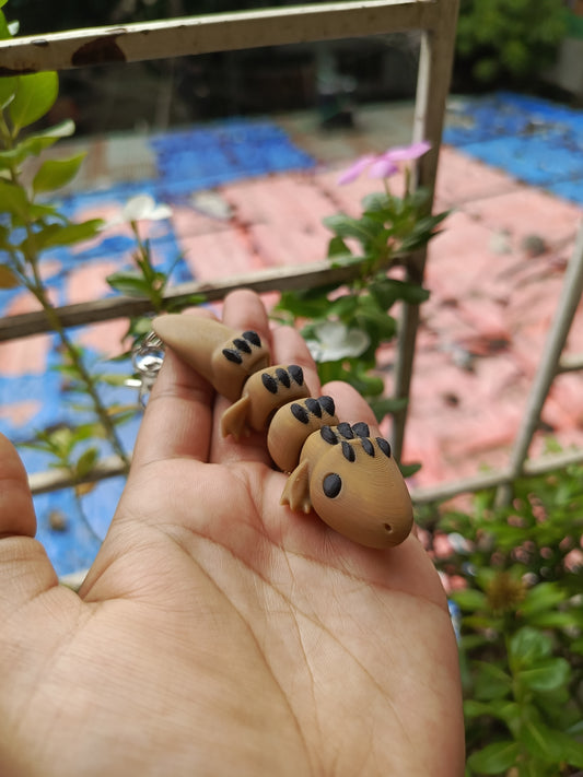 Shingleback lizard keychain