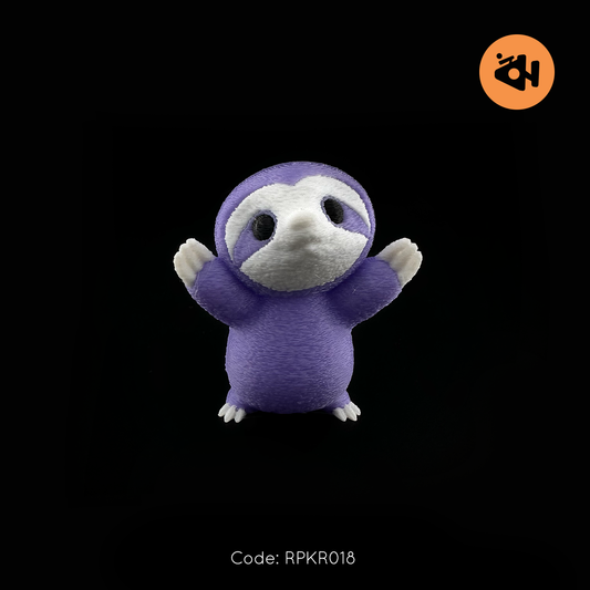 Purple sloth keychain