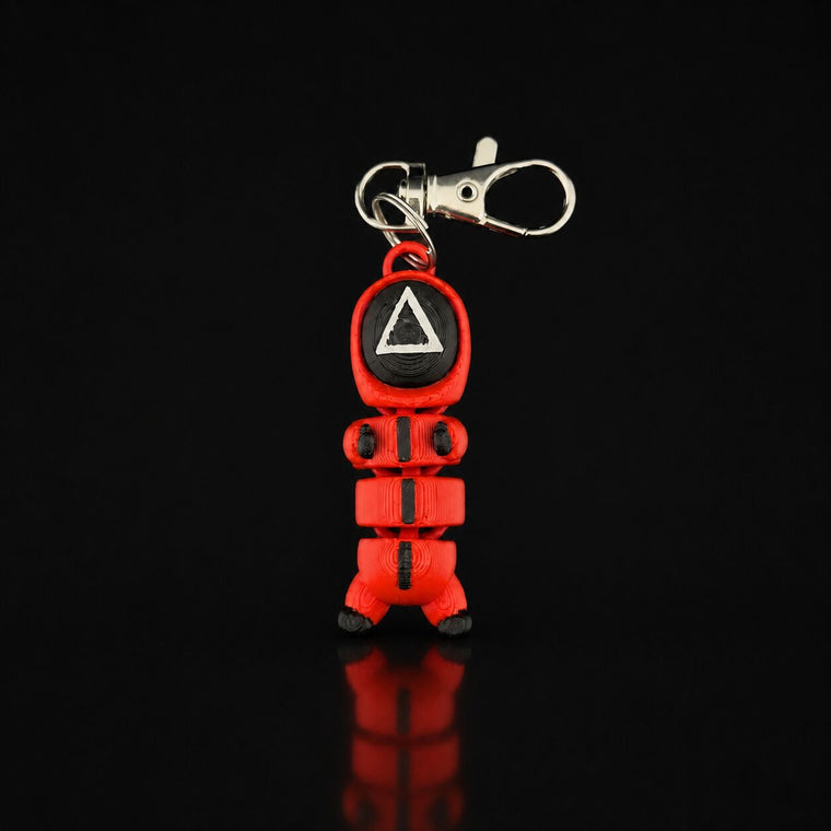 Squid game triangle soldier keychain