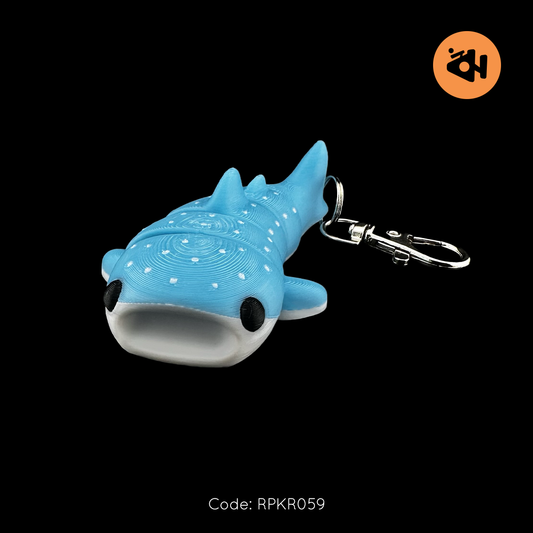 Open mouth whale keychain