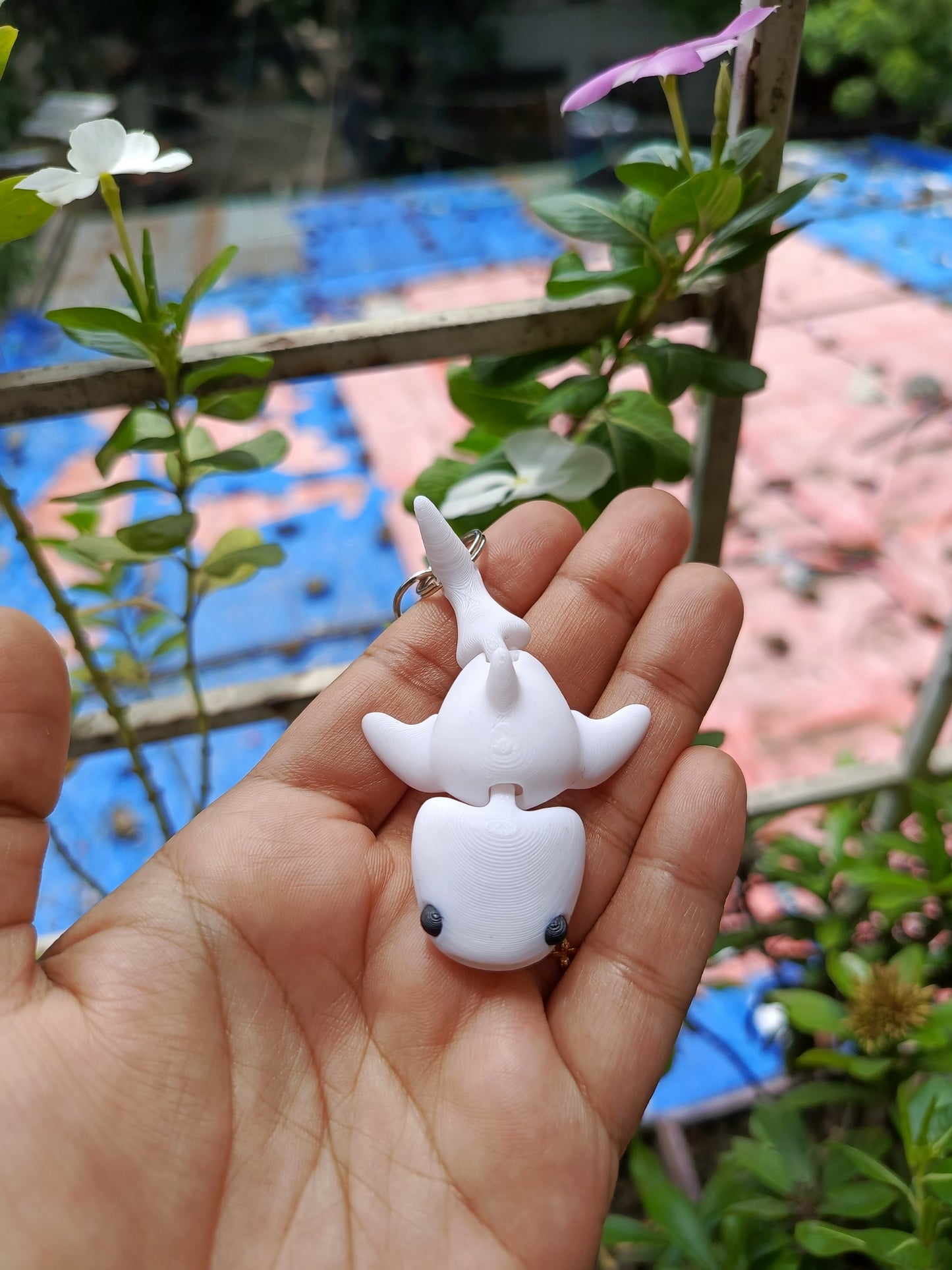 Shark, white, keychain