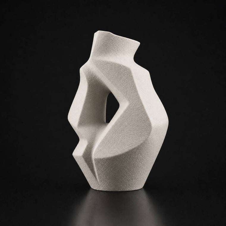 Abstract Decor Bone White