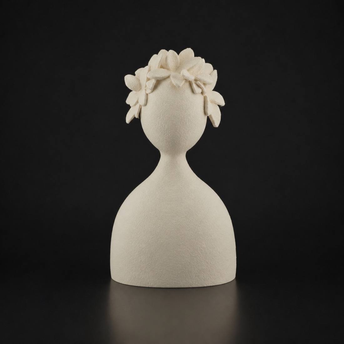 Abstract Flora Bone White