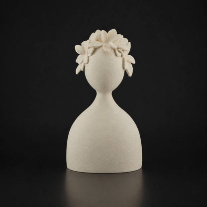 Abstract Flora Bone White