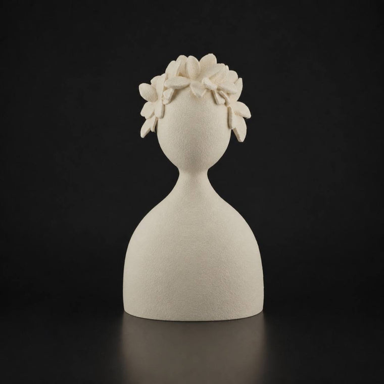 Abstract Flora Bone White