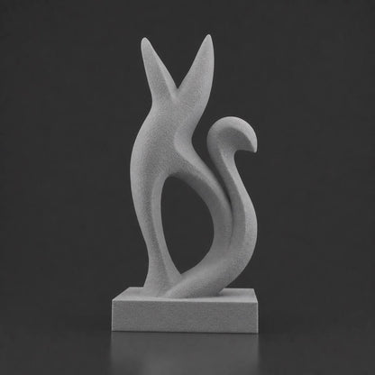 Abstract Fox in Gray