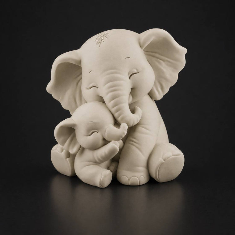 Baby Elephant Hug Sculpture