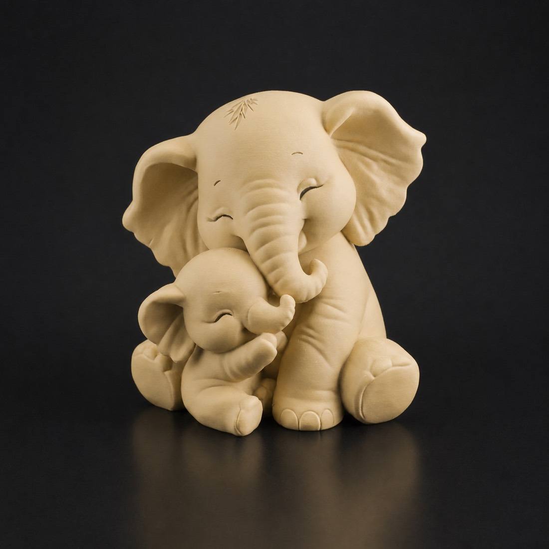 Baby Elephant Hug Sculpture