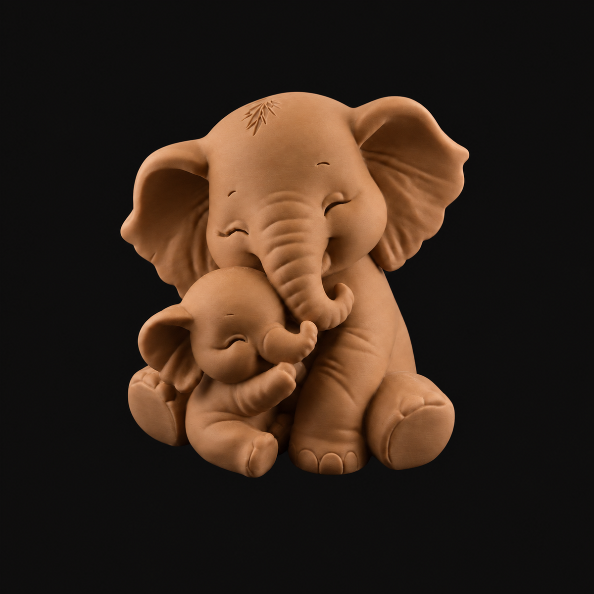 Baby Elephant Hug Sculpture — Caramel homepage hero