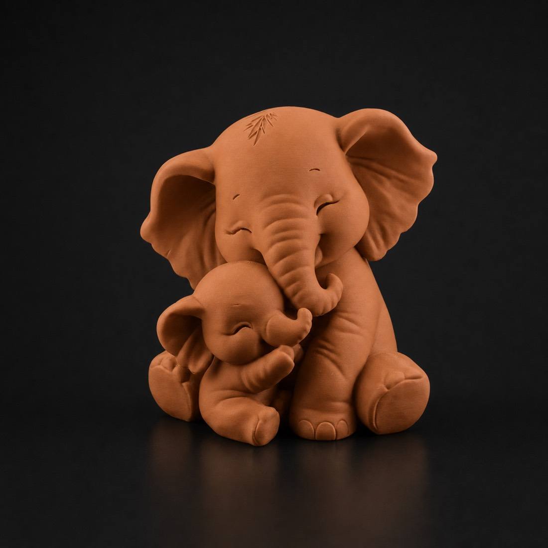 Baby Elephant Hug Sculpture