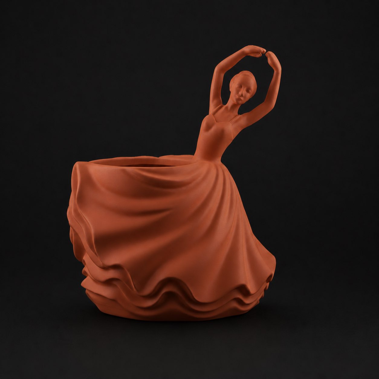 Ballerina Pen Holder in Brown