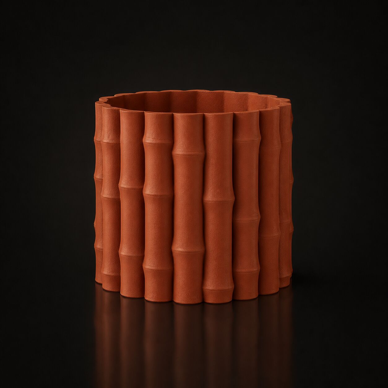 Bamboo Shaped Planter (Only pot) Brown