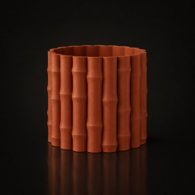 Bamboo Shaped Planter (Only pot) Brown