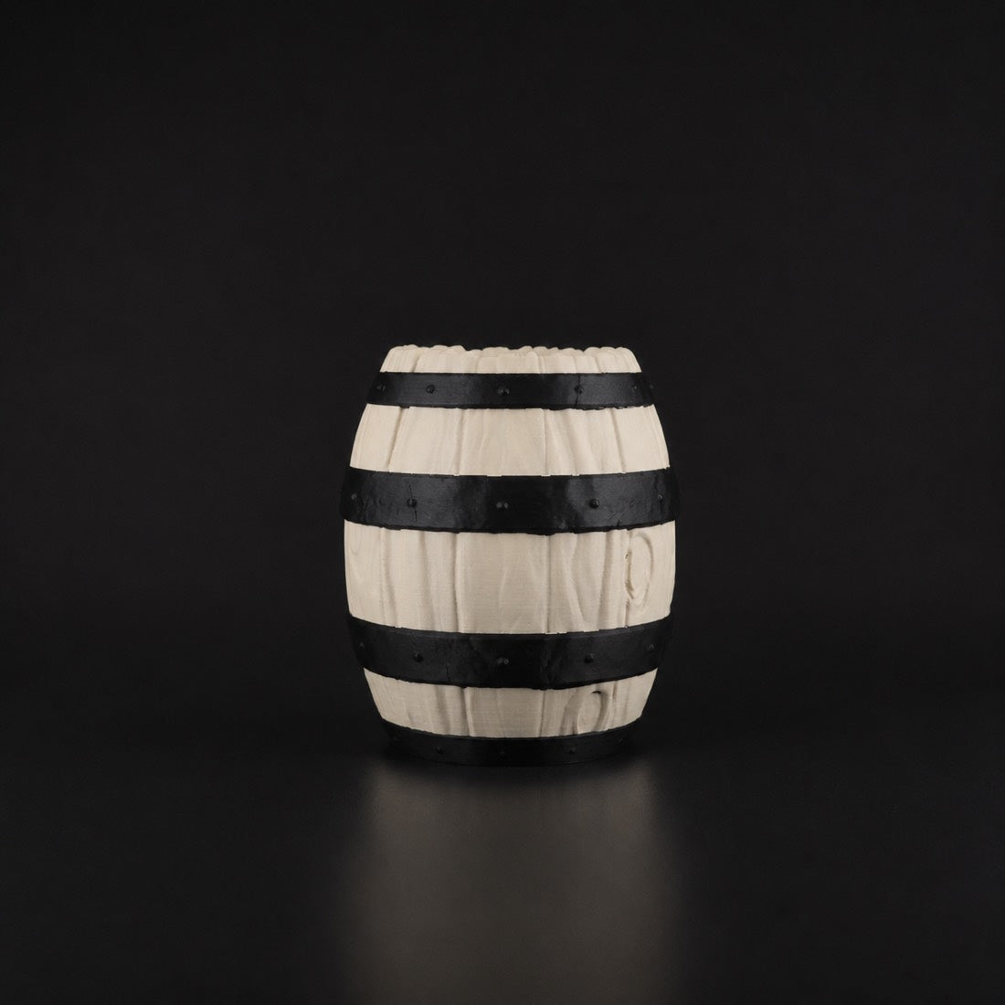 Barrel Pen Holder in Bone White finish