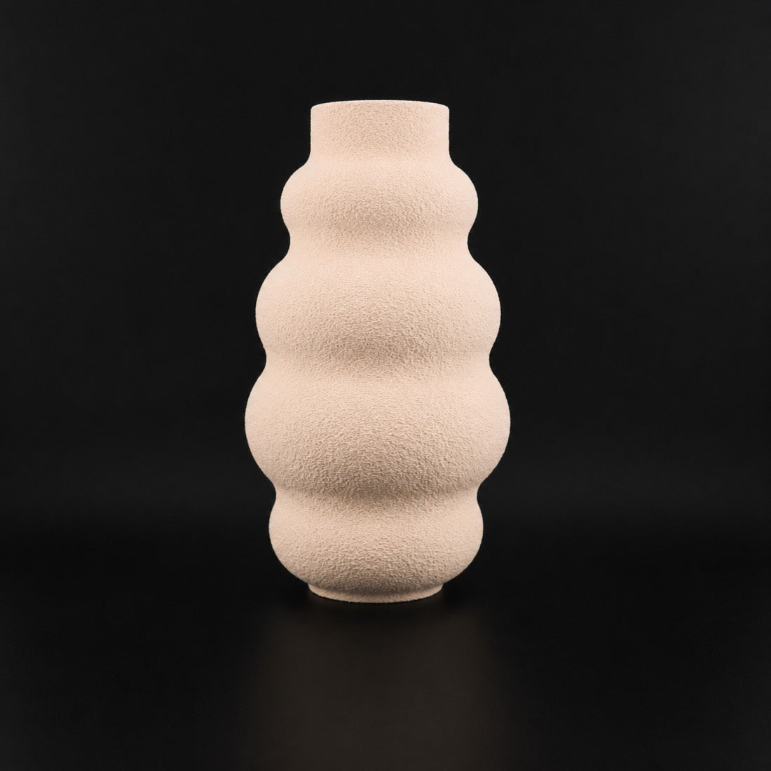 Boba Vase in Matte Beige finish