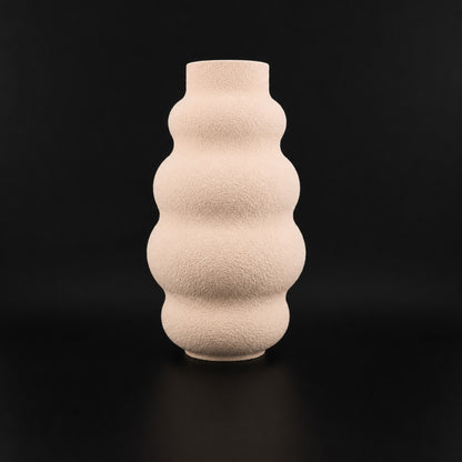 Boba Vase in Matte Beige finish