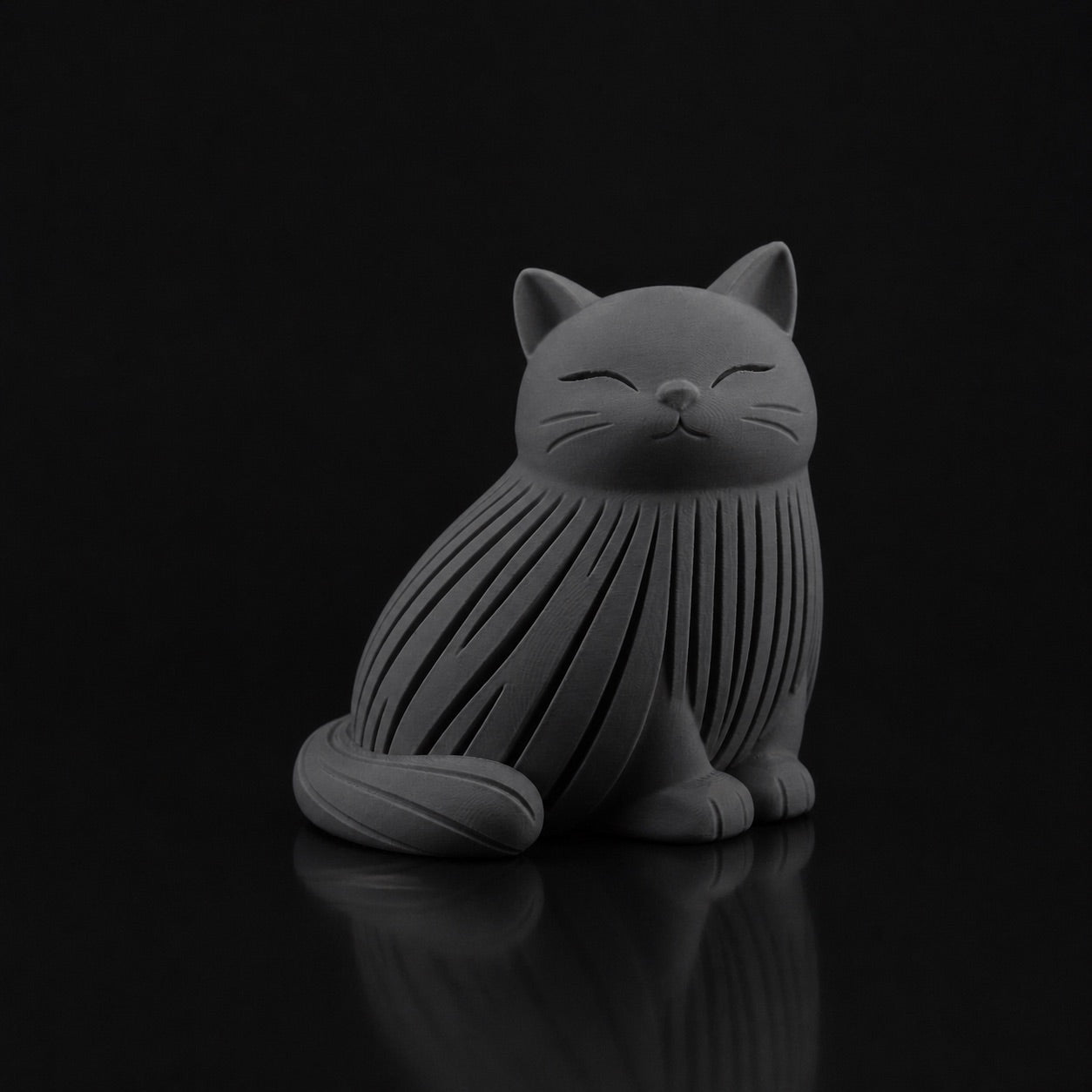 Cat Decor in Ashen Concrete finish
