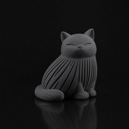 Cat Decor in Ashen Concrete finish