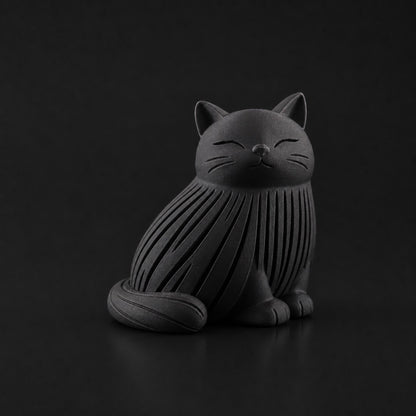 Cat Decor in Black finish