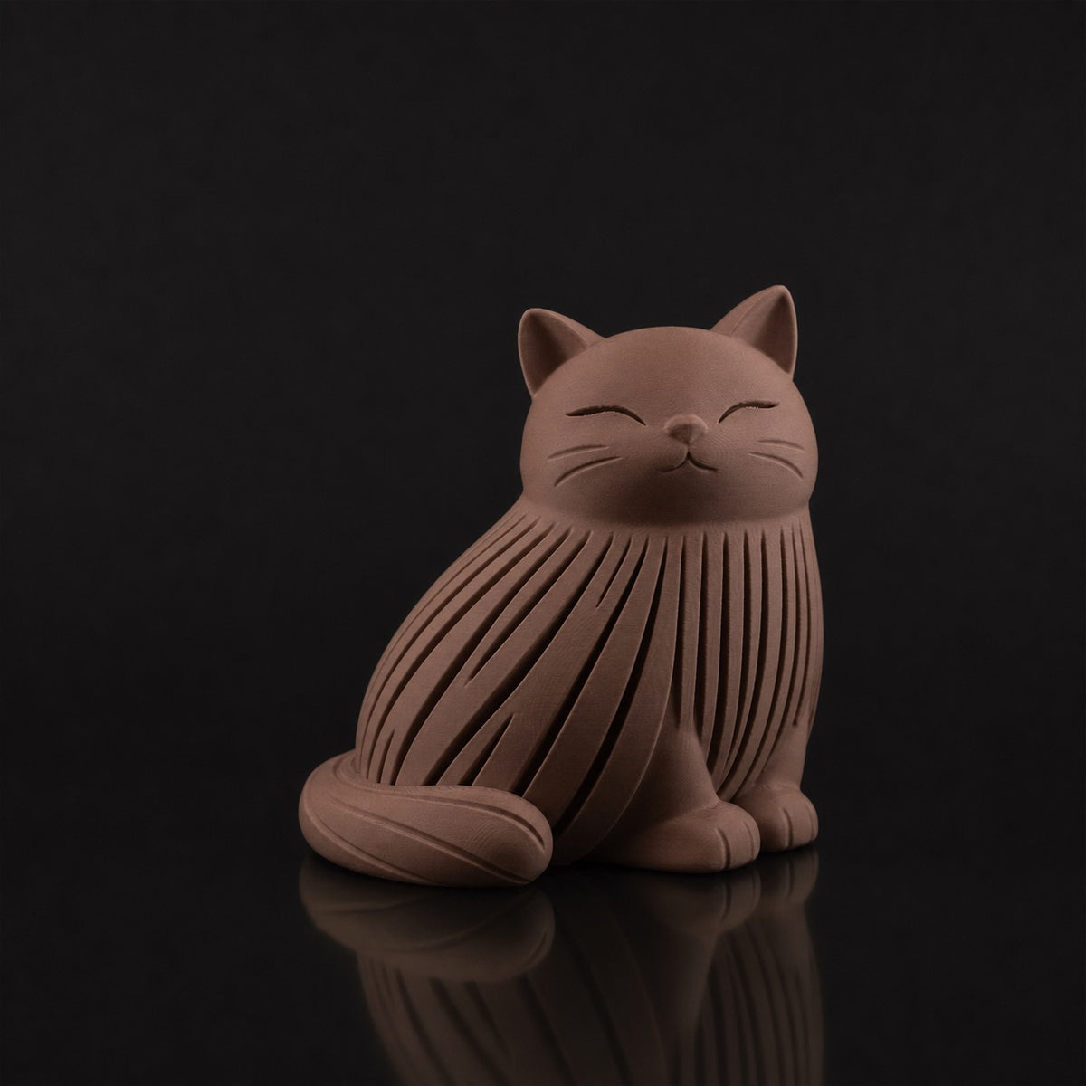 Cat Decor in Cocoa Brown finish