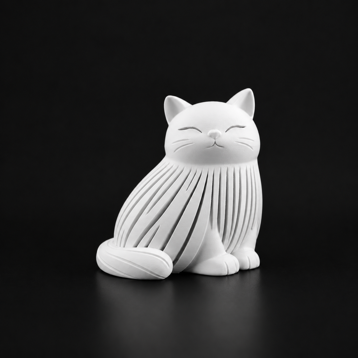Cat Decor in White finish