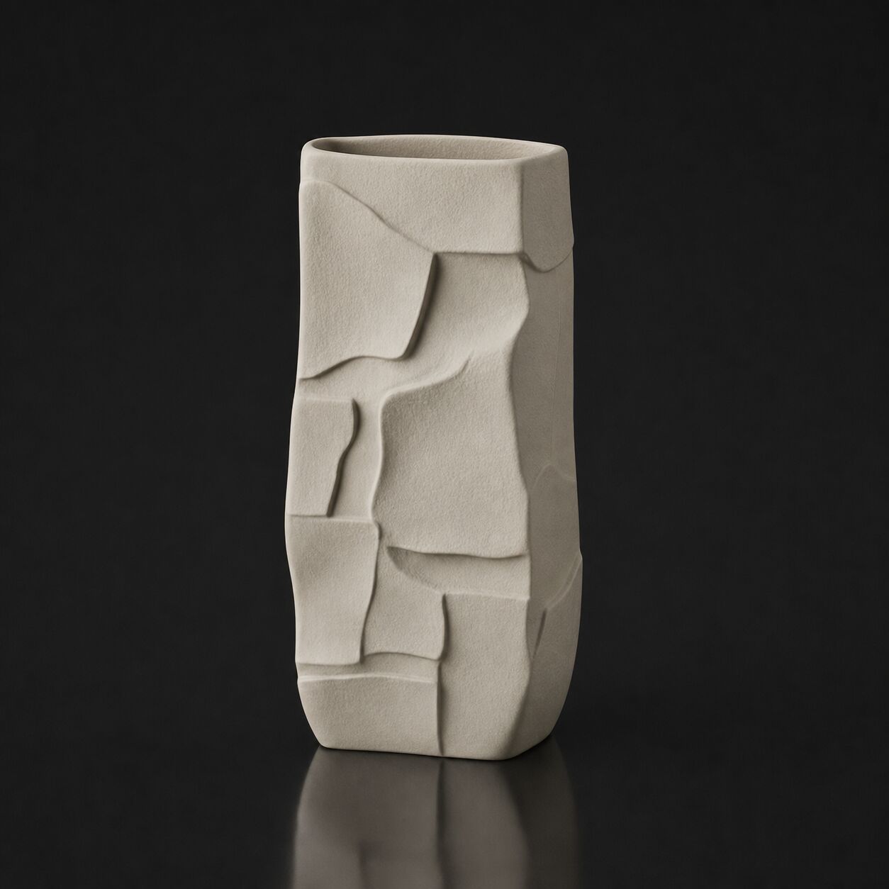 Clay Textured Vase (Only vase) Bone White