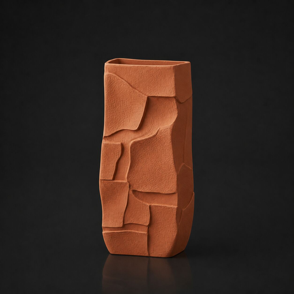 Clay Textured Vase (Only vase) Terracotta