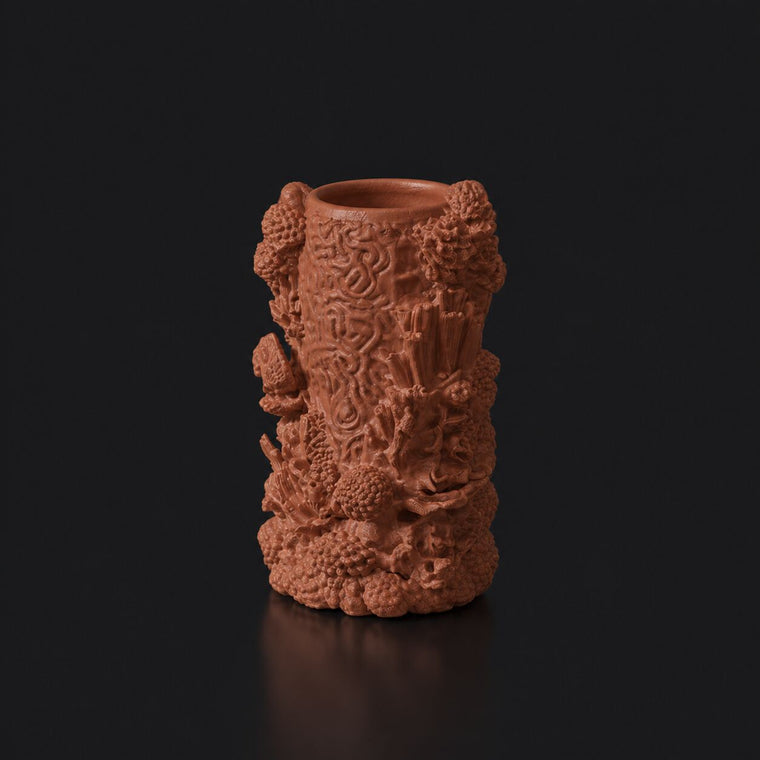 Coral vase Brown