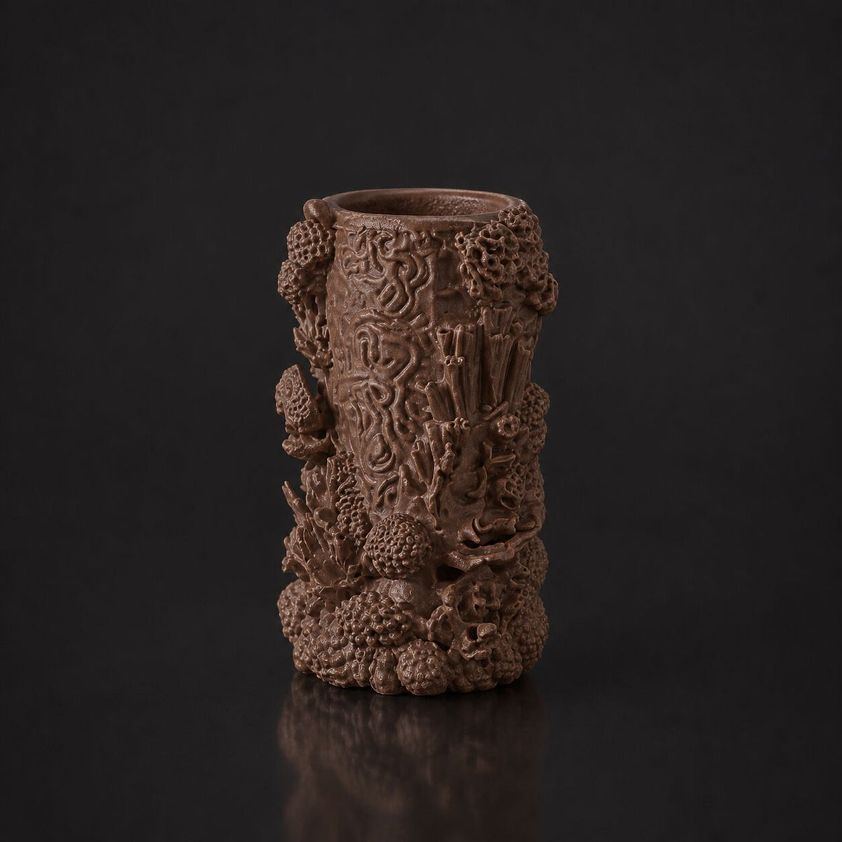 Coral vase Cocoa Brown