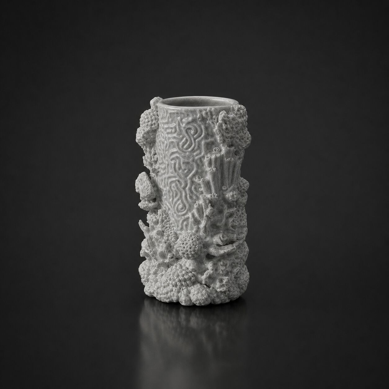 Coral vase Gray