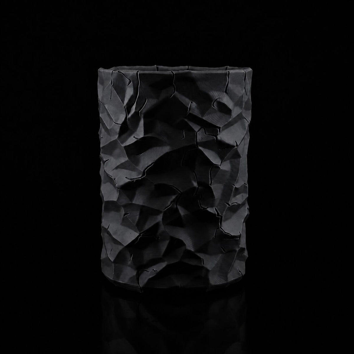Crumbled Pen Holder in Black