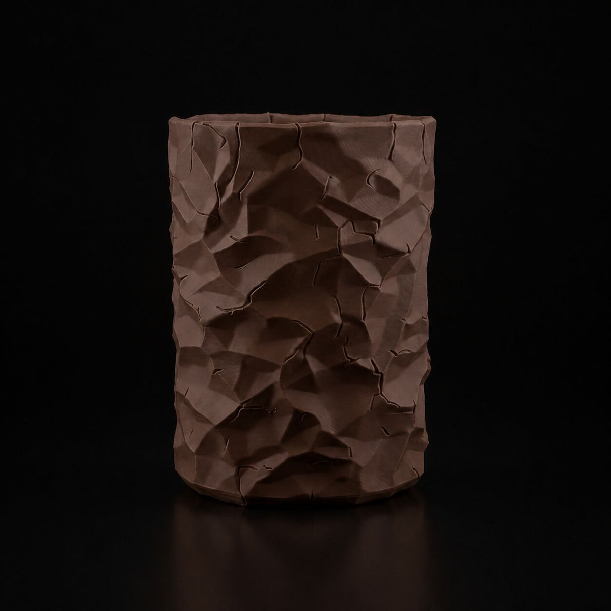 Crumbled Pen Holder in Cocoa Brown