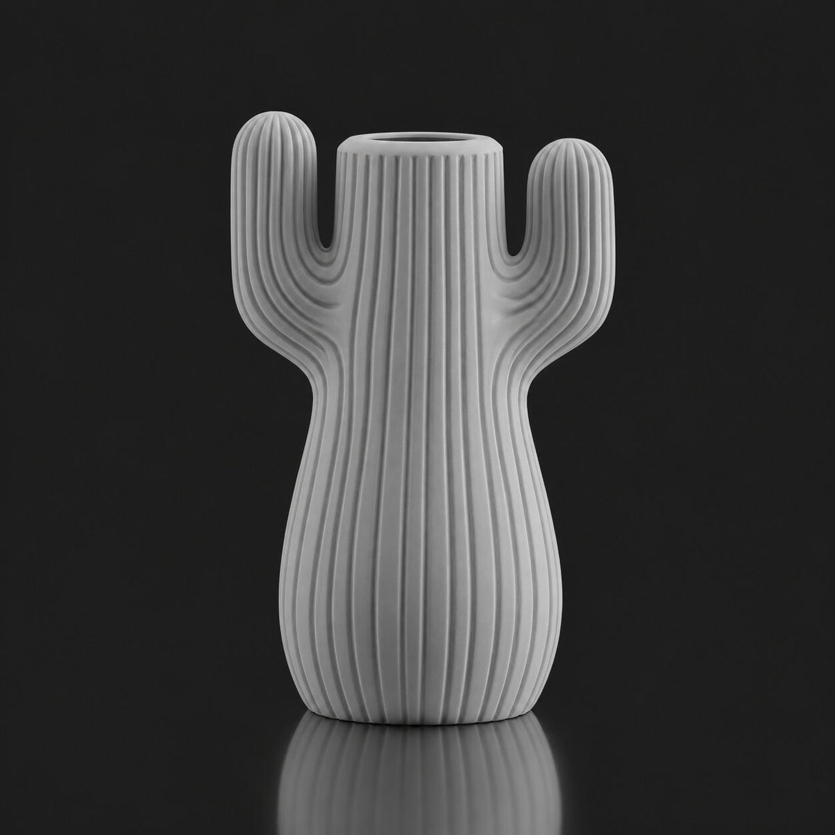 Desert Cactus Charm Vase Gray